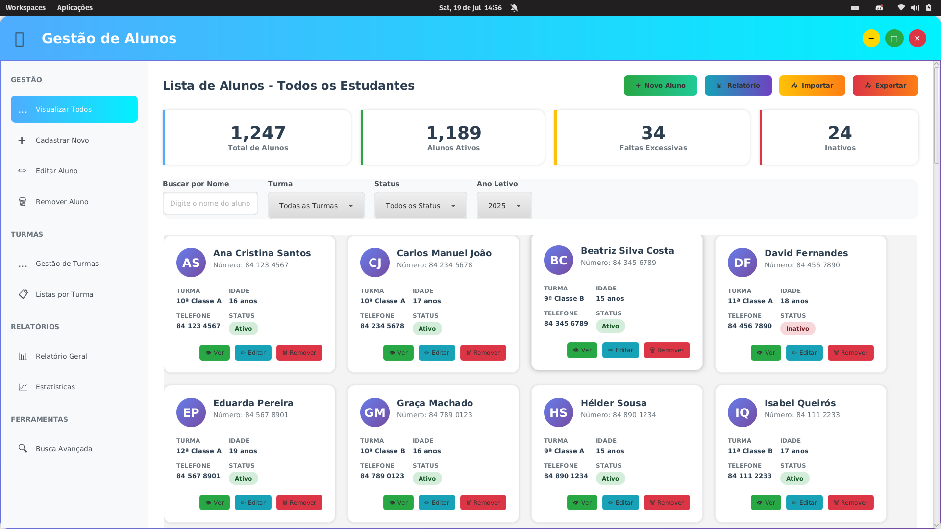 School Management Dashboard
