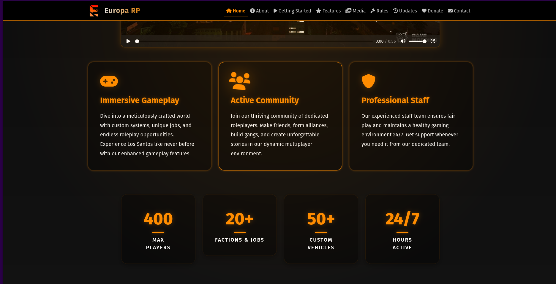 Europa Roleplay Website