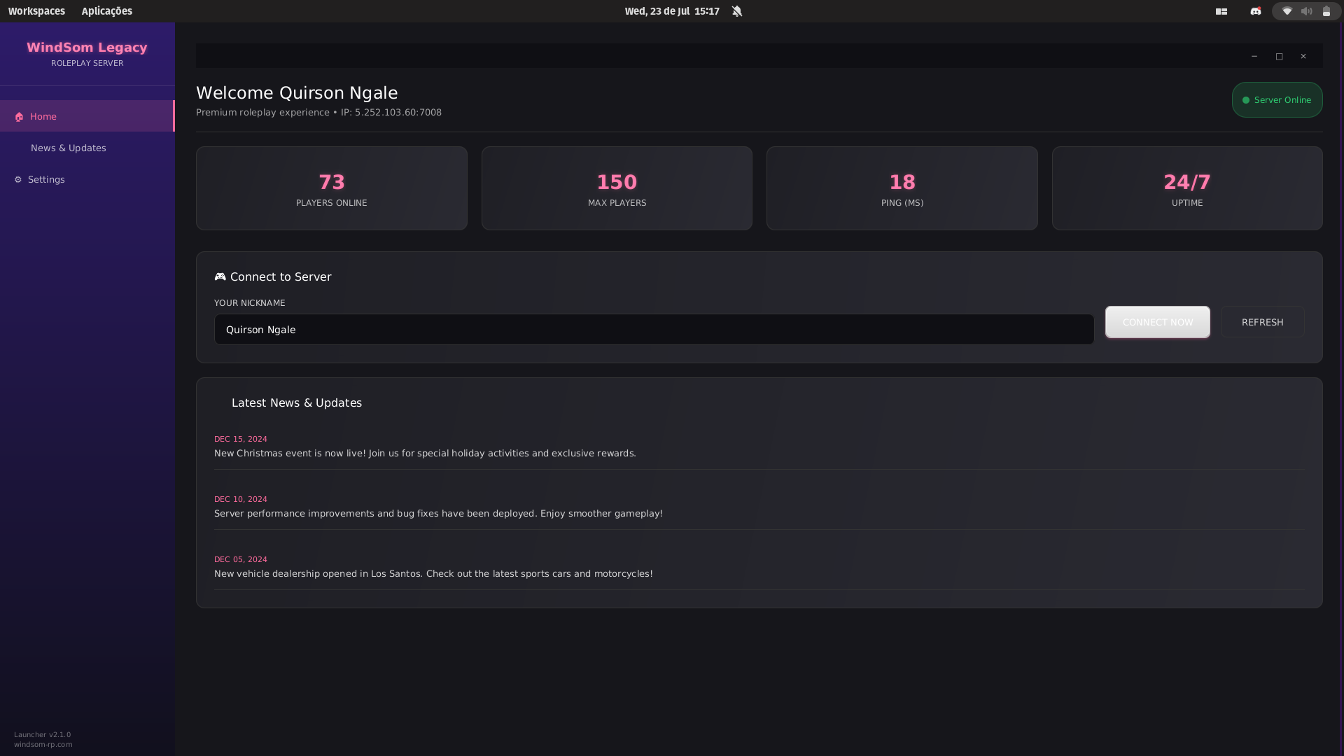 Samp Launcher UI